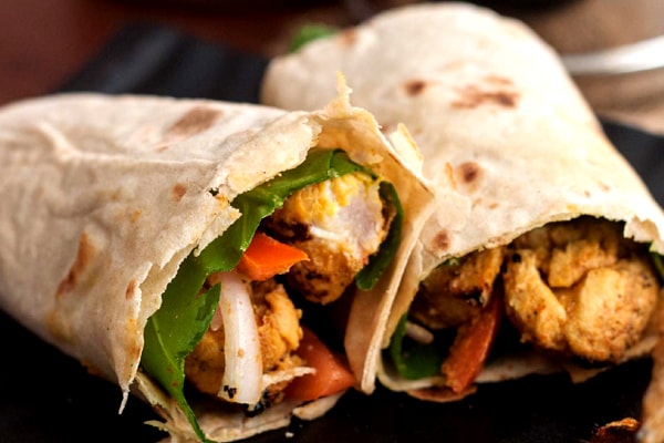 Flavourful Chicken Tikka Roll
